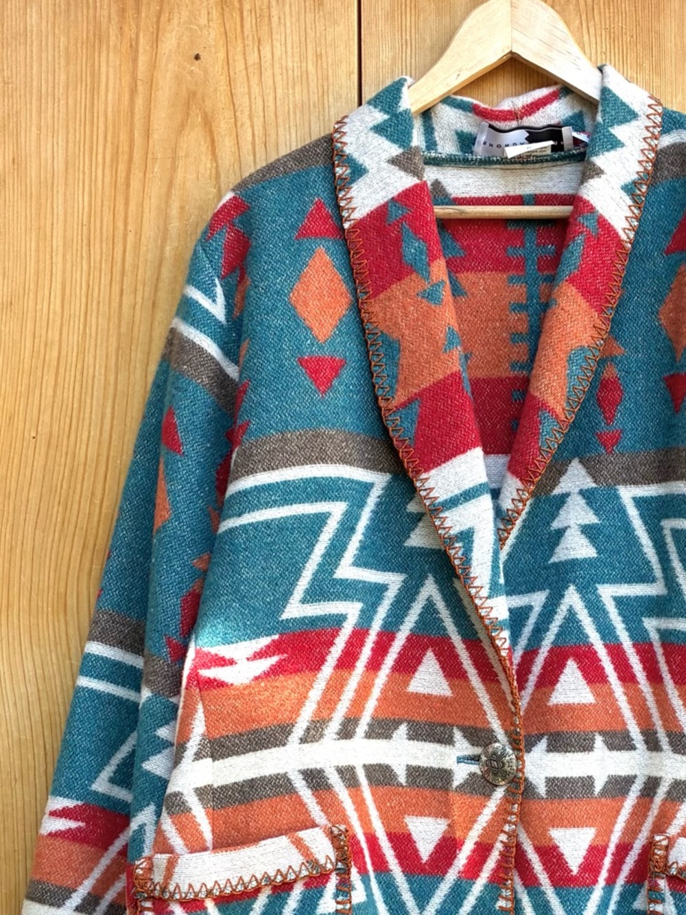 Rhonda Stark Vintage Southwestern Jacket Cardigan Sz XL